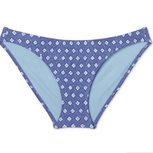 NWT Xhilaration Blue Tribal Print Bikini Bottom XS